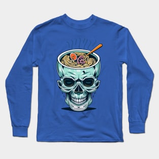 Skull Ramen Noodle Long Sleeve T-Shirt